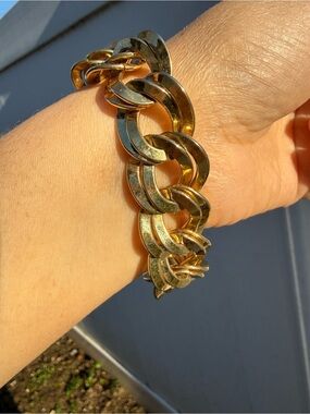 Vintage Monet Gold Chunky Link Bracelet